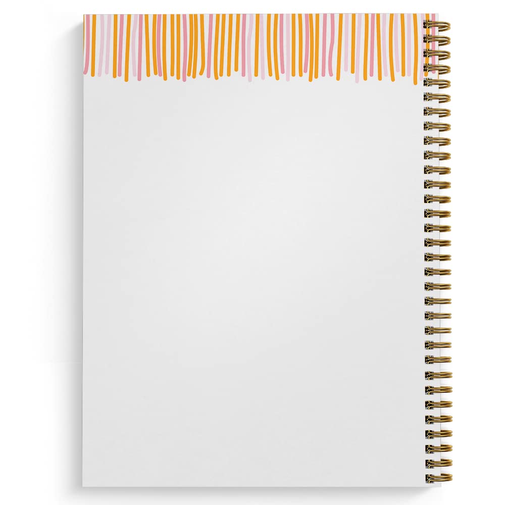 Notizbuch mit Spiralbindung "You Make A Difference", 21,6 x 27,9 cm, 120 breite linierte Seiten, haltbarer glänzender laminierter Einband, goldfarbene Spirale. Hergestellt in den USA