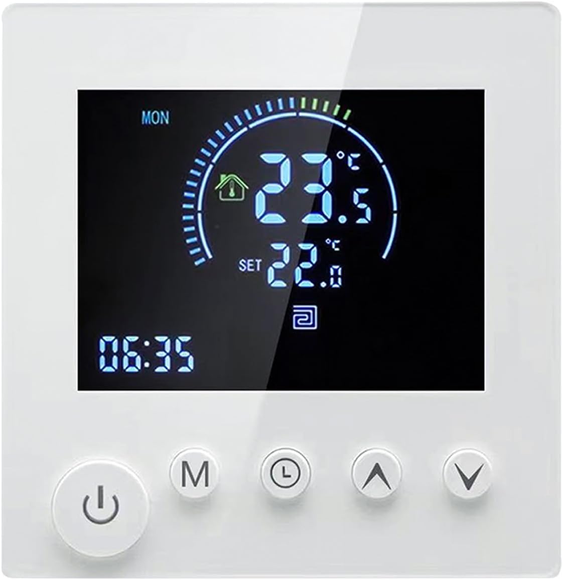 Yosoo Programmable Thermostat, LCD Display Touch Button Digital Temperature Controller with Microcomputer Control for Home Heating System (E-1)