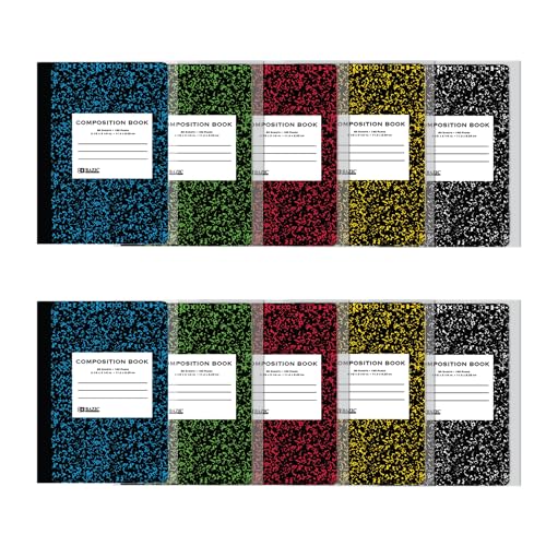 Petit carnet de composition marbré 11,4x8,3 cm mini bloc-notes de poche lot de 48 pièces