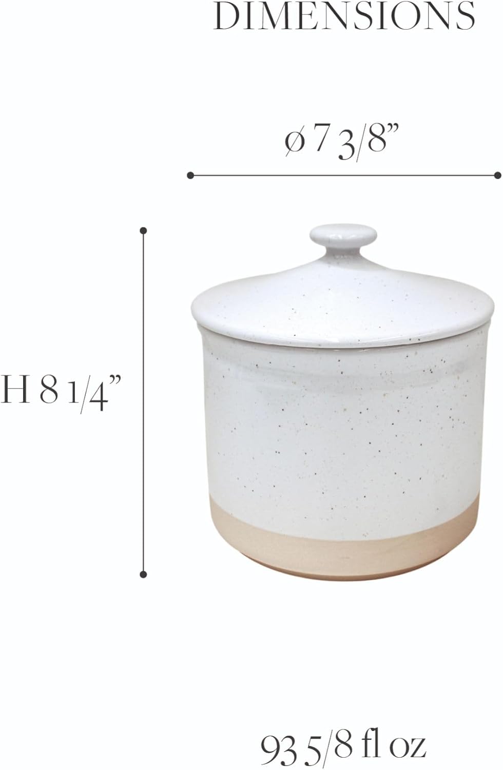 Casafina Ceramic Stoneware 94 oz. Canister - Fattoria Collection, White | Microwave & Dishwasher Safe Dinnerware | Food Safe Glazing | Restaurant Quality Serveware