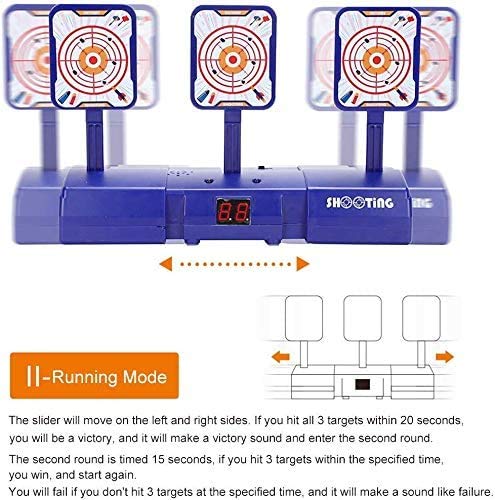 Objetivo de Tiro Electrónico con Puntuación, Reinicio Automático, Objetivos Digitales para Pistolas Nerf, Juguetes con Jaula de Soporte y Red, Juguetes de Regalo de Navidad y Cumpleaños para Niños y Objetivo de Tiro Electrónico con Puntuación, Reinicio Automático, Objetivos Digitales para Pistolas Nerf, Juguetes con Jaula de Soporte y Red, Juguetes de Regalo de Navidad y Cumpleaños para Niños y