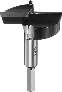 QUARKZMAN Barrena Forstner de 63mm (2-1/2") de Carburo de Tungsteno para Madera, Cortador de Abridor de Agujeros para Bisagras, Perforación de Carpintería, Color Negro