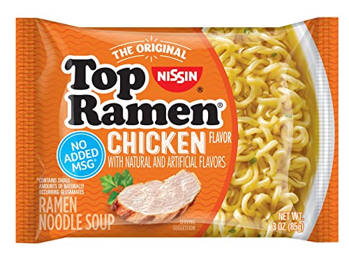 Image of Nissin Foods Top Ramen, Chicken, 3 Ounce (Pack of 6)