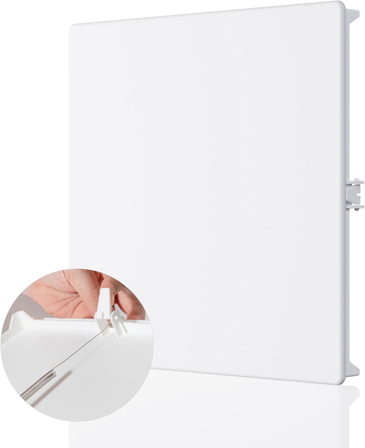 Morvat Spring Access Panel 12×12 Inch for Ceiling & Drywall, Heavy-Duty Durable ABS Plastic & Easy Install Access Box, Wall Hole Cover Plate for Plumbing & Electrical Cables & Wiring, White