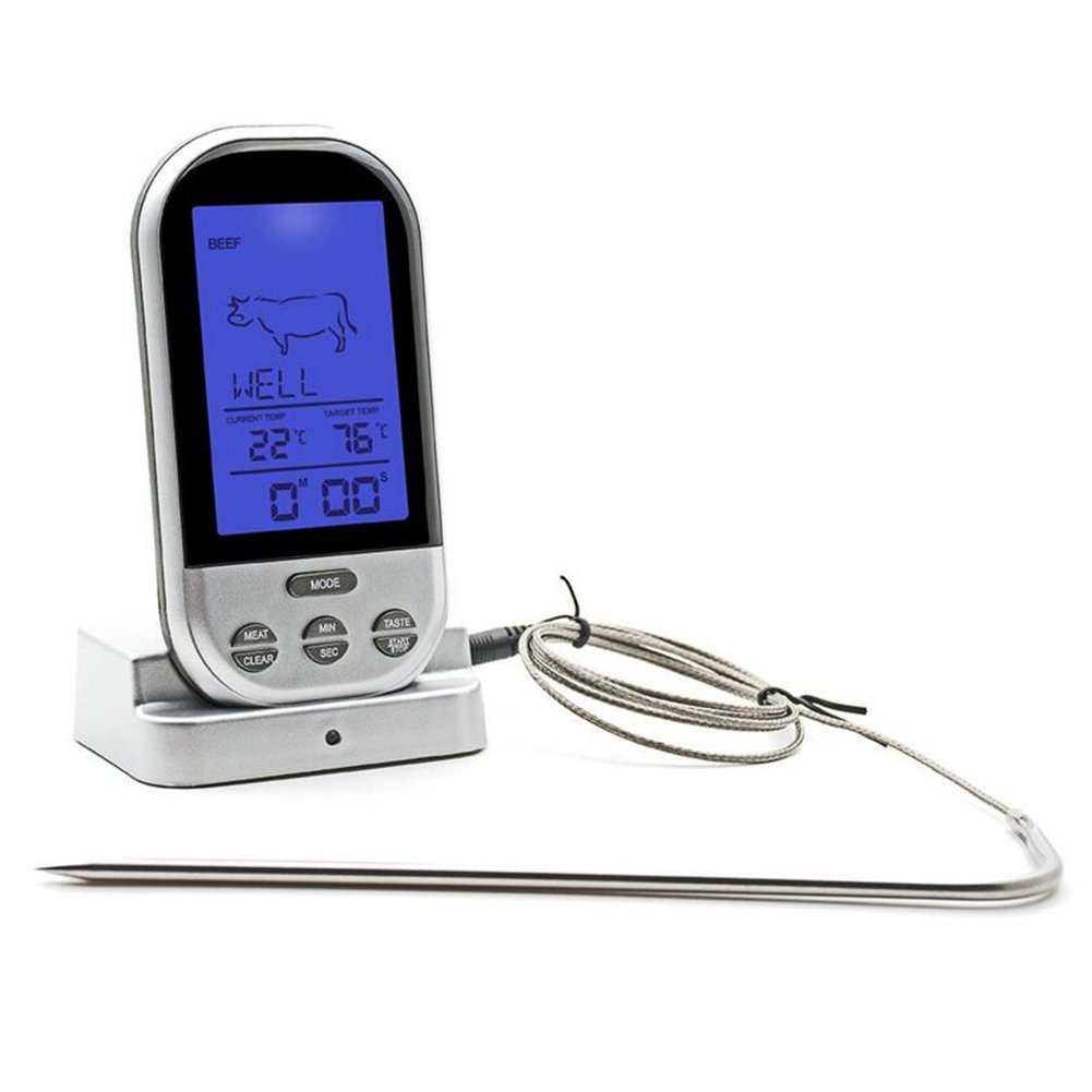 Highdas Inal¨¢mbrico Digital Carne Interna Cocina Alimentos Term¨®metro (0-250 Celsius)