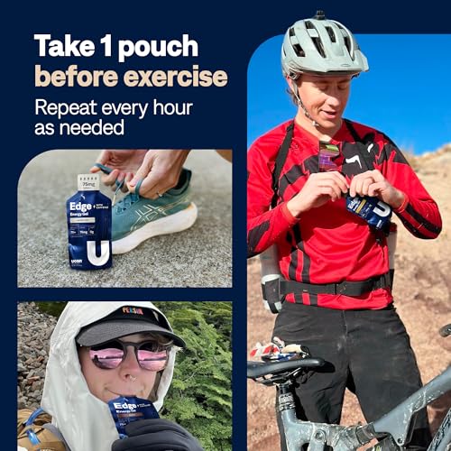 Image of UCAN Edge Energy Gel Shots, Caffeine Variety Pack (12, 2 Ounce Packets) for Running, Training, Workouts, Fitness, Cycling, Crossfit | Sugar-Free, Vegan, & Keto Friendly Energy