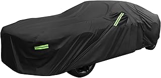 X AUTOHAUX for Ford for Mustang GT/Bullitt/ECOBOOST Cover Car Cover for Ford for Mustang GT/Bullitt/ECOBOOST 1994-2021 All Weather Protection with Zipper Black