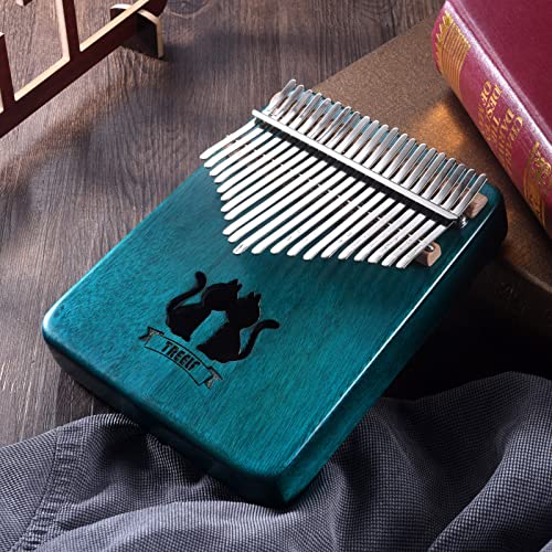 TREELF Kalimba Piano à pouce Mbira 21 touches Cadeau pour enfants et adultes débutants (bleu) - Les Beatles, Paul McCartney, John Lennon, RIngo Starr, George Harrison TREELF Kalimba Piano à pouce Mbira 21 touches Cadeau pour enfants et adultes débutants (bleu) – Image 3