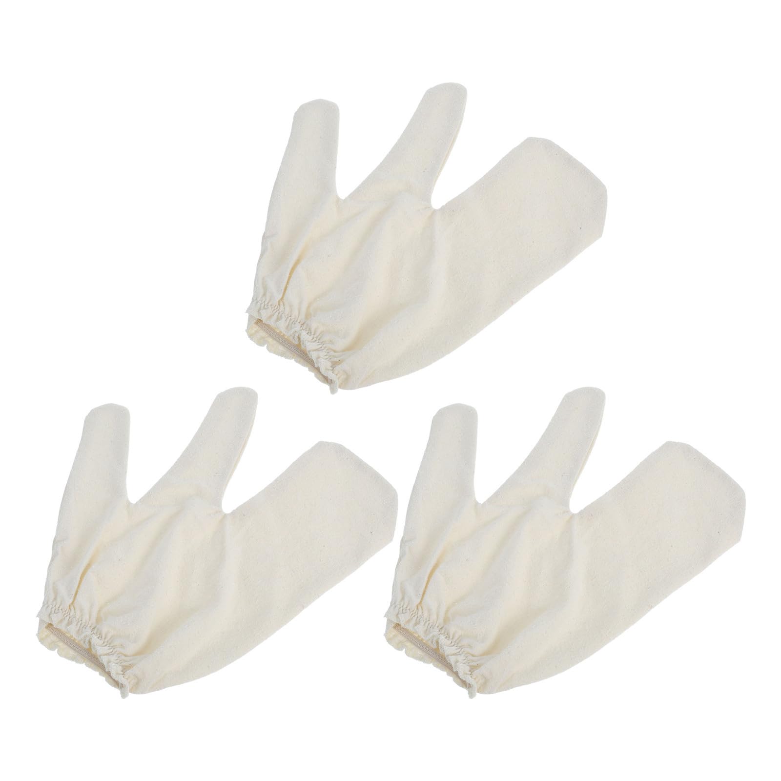 3 Piezas Guantes Exfoliantes para Manos de Seda Cruda, Dos Dedos