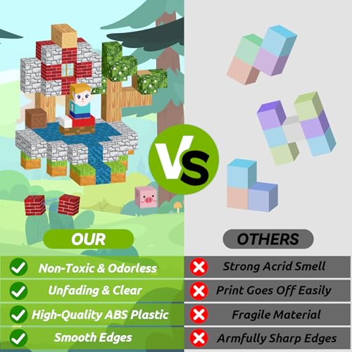 NXPZ Magnetische Bausteine, 100 Pcs Magnetisches Bauset für Kinder, Kreatives Montessori Lernspielzeug, STEM Sensorikspielzeug für Kinder ab 3 Jahren, Geschenk für Jungen und Mädchen