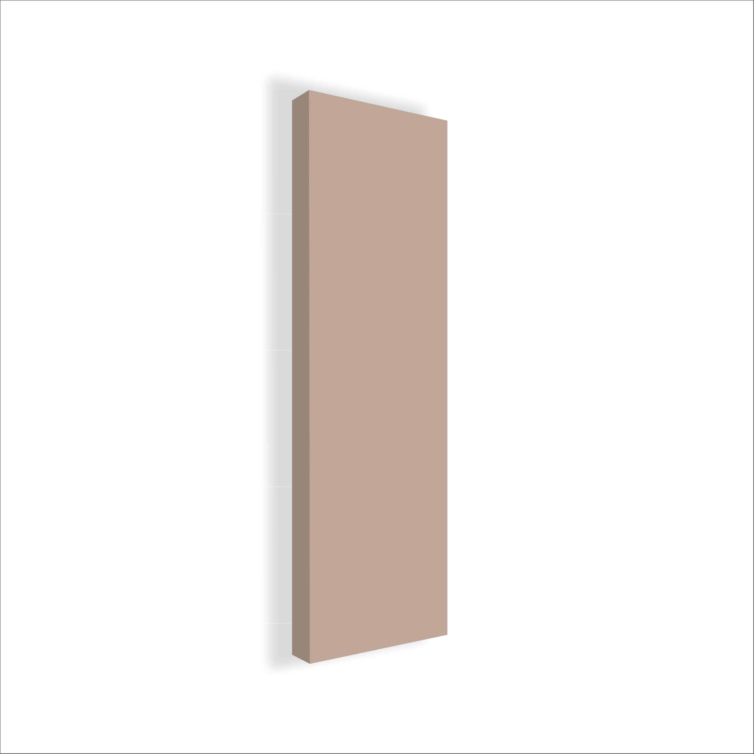 Stop Sound Pannello acustico fonoassorbente, pannelli fonoassorbenti alte prestazioni 180x50x5 Certificati Made in Italy (Beige)
