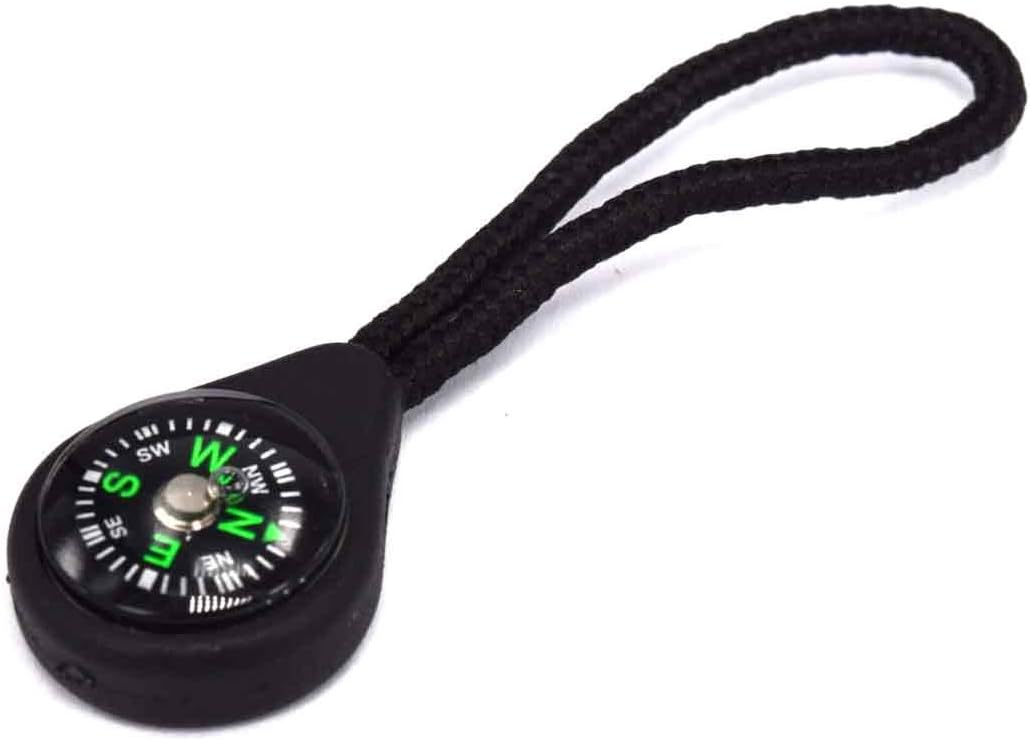 2pcs Compass Zipper Pull with Strap for Backpack Gym Suit