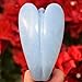 Zenergy Gems Selenite Charged Hand Carved Natural Angelite Crystal XL 3
