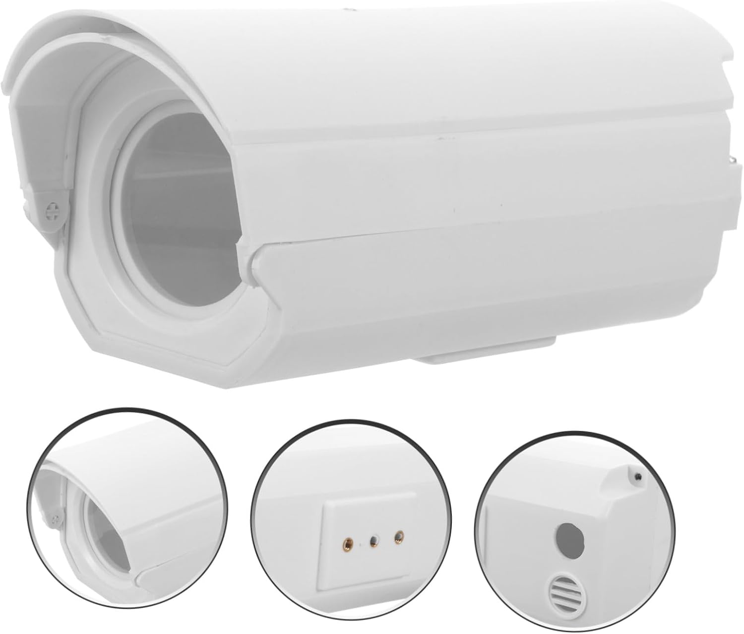 KOMBIUDA Outdoor Camera Cover Box Plastic Shell Weatherproof Security Camera Rain Shield Dustproof Protective Housing for CCTV Surveillance