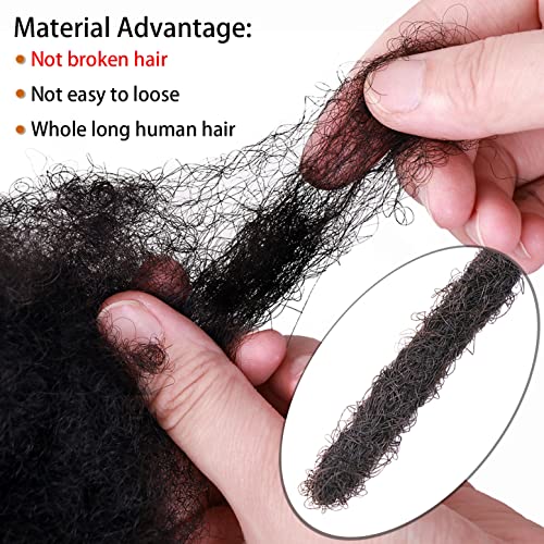Nuteram 12 Inch 60 Strands Human Hair Dreadlocks, 100% Human Dreadlock Extensions For Women/Men 0.6 Cm Width Dread Extensions Human Hair (Natural Black, 12 Inch) #TOP4