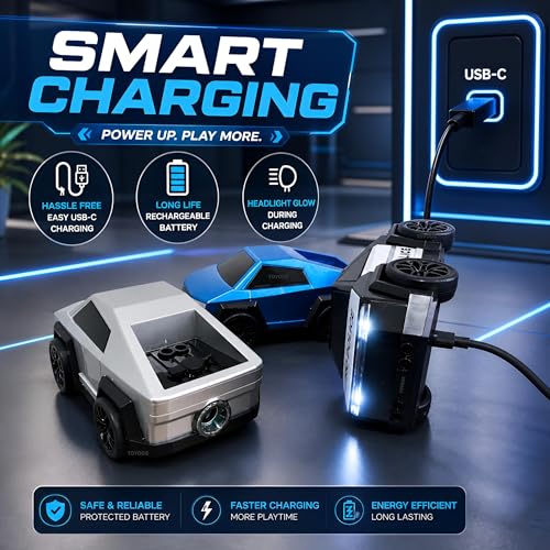 Image of Smart RC Police Car for Kids with Mist Spray, Drift & 360 Spin, Follow Me & Escape Mode, LED Lights, 3 Music Modes, USB Type-C Rechargeable Remote Control Toy Car Gift for Boys & Girls