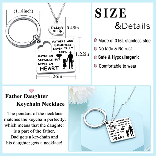 Ungent Them Matching Father Daughter Keychain Necklaces, Dad Gifts From Daughter, Daddy's Girl Necklace, Christmas Birthday Fathers Day Gift For Dad From Daughter #TOP24