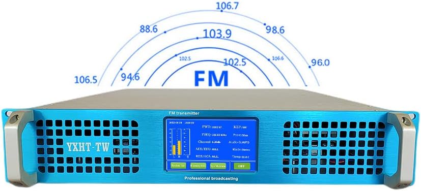 Sinressphic FM Transmitter displaying FM frequency range