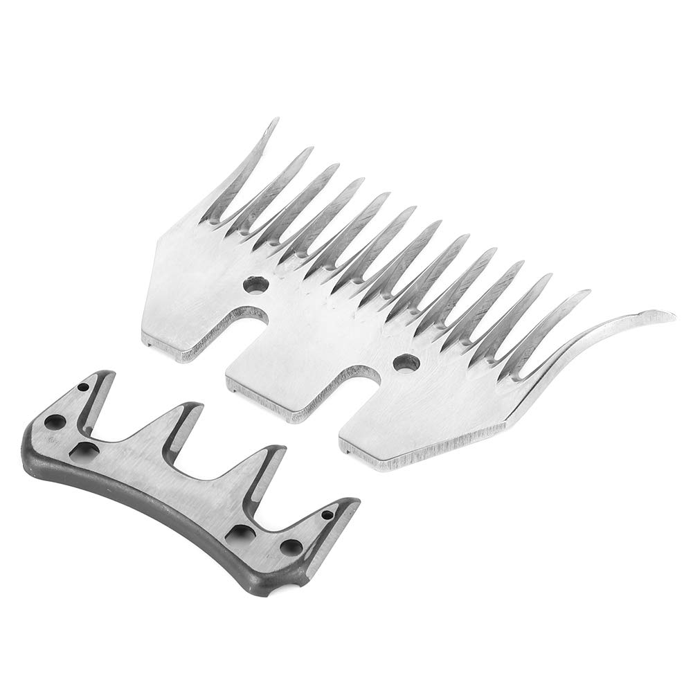 Lame per Cesoie per Pecore, Lame di Ricambio per Tosatrici per Capra in Acciaio Inossidabile, per Capre, Pecore, Bovini(13-tooth curved blade)