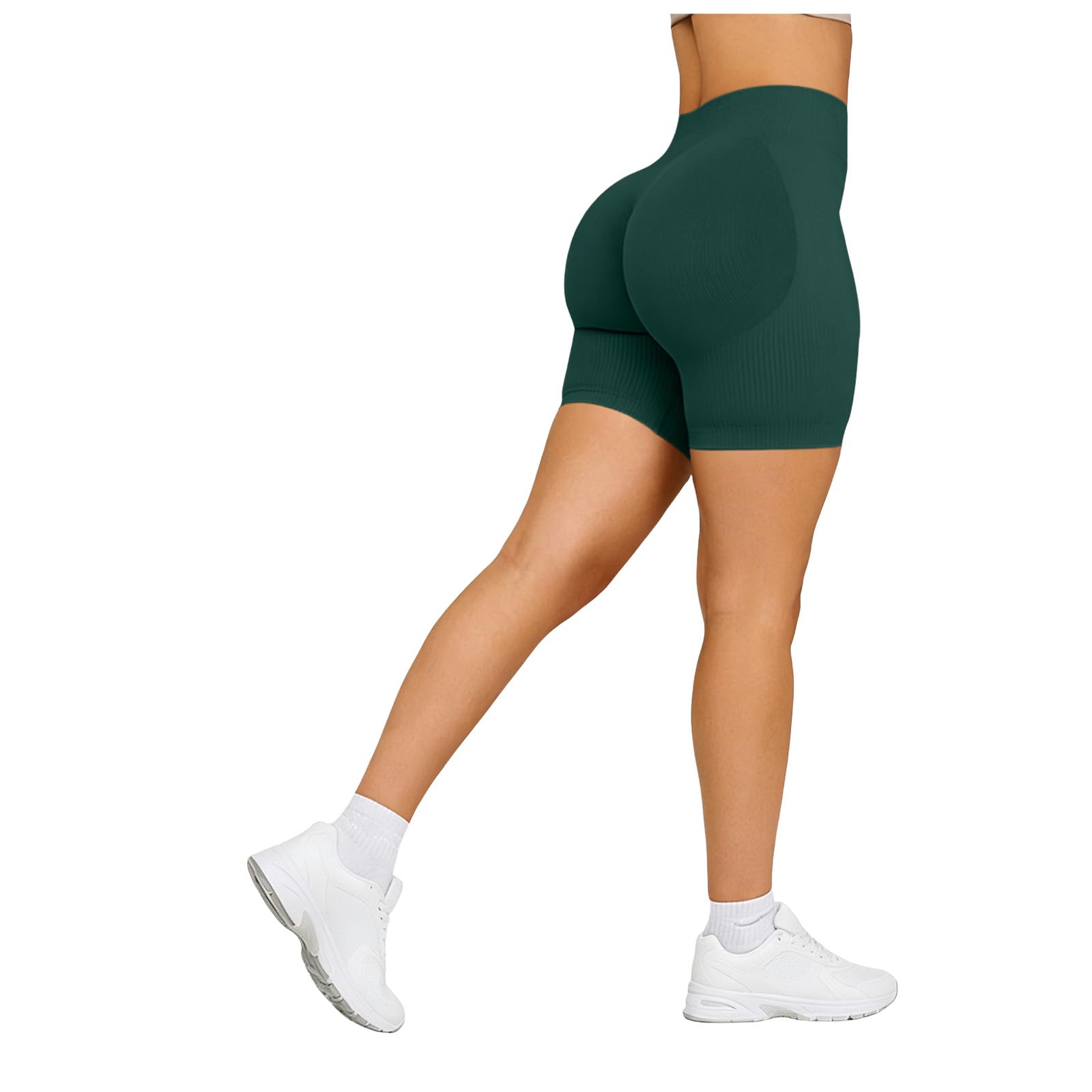 Pantaloncini Palestra Donna Push Up Leggins Corti Donna Vita Alta Shorts Sportivi Senza Cuciture per Yoga Fitness Allenamento Jogging