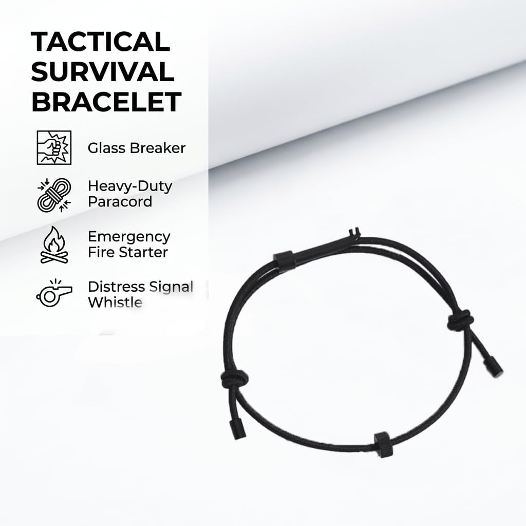 3pcs Car Window Breaker Bracelet, Emergency Vehicle Escape Tool with Tungsten Carbide Bead, Quick Release Elastic Safety Glass Shatter Wristband,Vehicle Emergency Rescue Wristbands