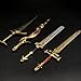 crafthand ER Weapon 4 in 1 Pack Royal Greatsword Night and Flame Sword Greatsword of Damnation Golden Order Greatsword Metal Game Sword Collectible Desktop Decoration Keychain BJDs