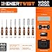 ENERTWIST 13pcs Wood Chisel Set, Premium Woodworking Chisel Sets w/ 8 CRV Construction Wood Chisels, 1 Sharpening Stone, 1 Honing Guide, 2 Carpenter Pencils, 1 Sharpener for Wood Carving in Hard Case