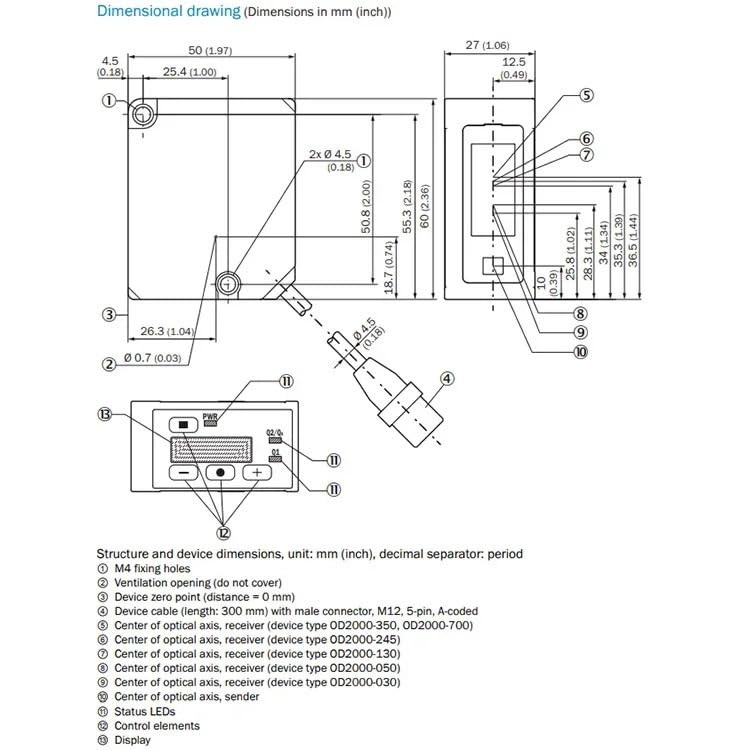 Photoelectric Sensor, Measuring Distance Switch, NPN/PNP Ranging Sensor