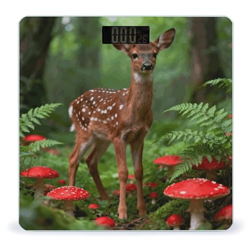 Báscula digital corporal Deer en bosque verde 400 lb miniatura 1