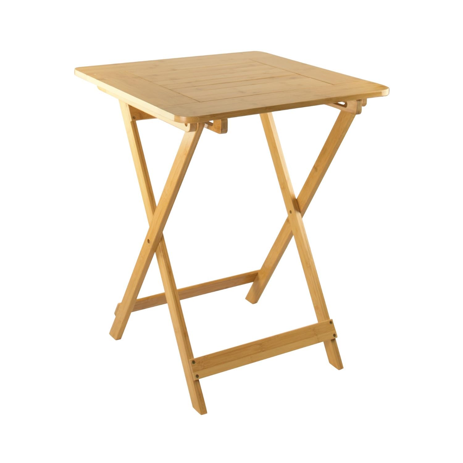 7H SEVEN HOUSE Mesa Plegable de Bambú Barnizada Biano 60x60x75cm 7house