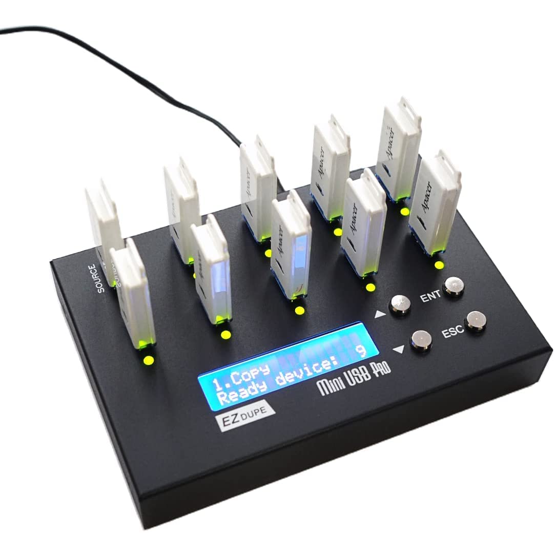 EZ DUPE 1:9 USB-Duplizierer - Selbstständiger Flash-Medienlaufwerk-Kopierer (Mini USB Pro)