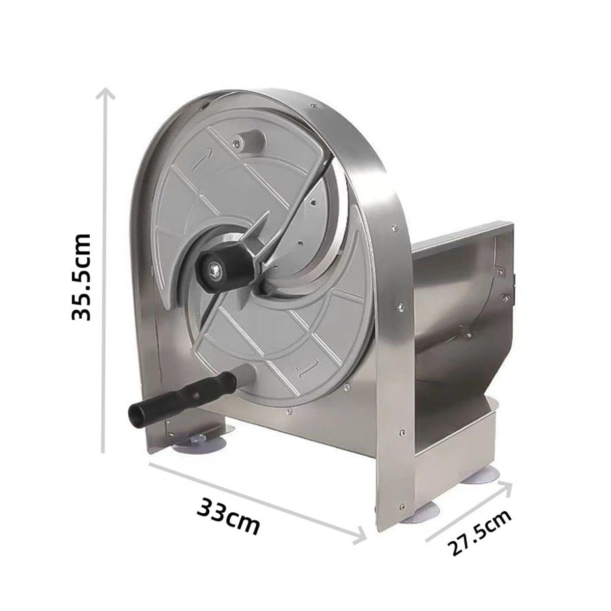 Kommerzieller Gemüsehobel, Edelstahl, verstellbare Dicke 0,2-13 mm, zum Schneiden von Obst, Zitrone, Zwiebel, Kohl, einfache Verwendung und Reinigung