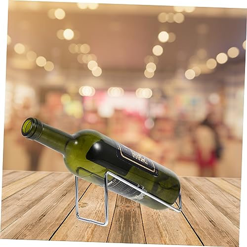 Soporte de botella de vino metálico Alipis 2 piezas miniatura 2