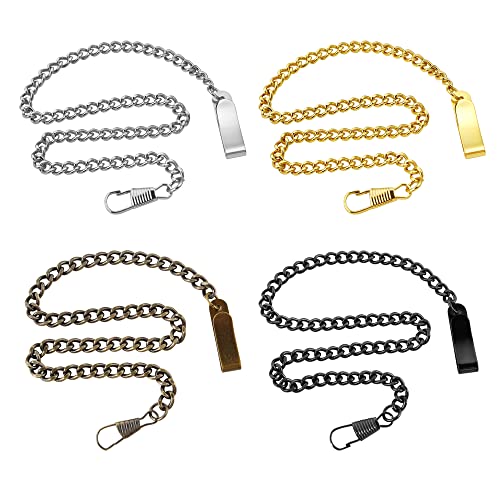 4pcs Clip Pocket Watch Rough Chain Retro Metal Alloy Chain Accessory for Your Pocket Watch