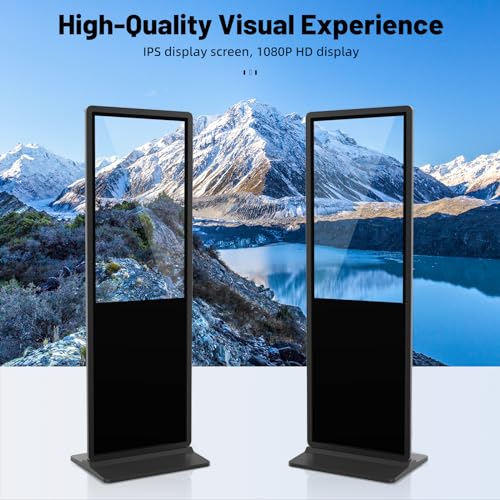 Image of JIYANG 32.5 Inch Indoor Touchscreen Digital Signage Displays Digital Interactive Kiosks LCD Totem Monitor with WiFi /USB Input Auto Media Player Android System