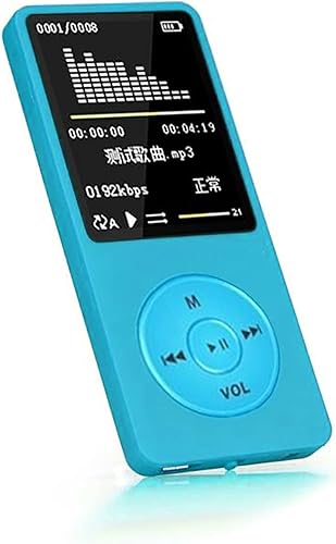 Miniatura 2 de Reproductor Mp4 azul con auriculares de reproducción de 70 horas, hasta 128 GB, reproductor de MP3 para deportes, reproductor de música portátil de