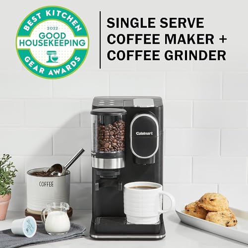 Cuisinart Single Serve Coffee Maker + Coffee Grinder, 48-Ounce Removable Reservoir, Black, DGB-2 - Image 3