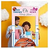 Custom Gender Reveal Photo Booth Frame - Sizes 36x24, 48x32 Basketball Baby Shower Photo Booth, Handmade Decor, He or She Photo Booth Prop Selfie Frame, Baby Shower Boy or Girl