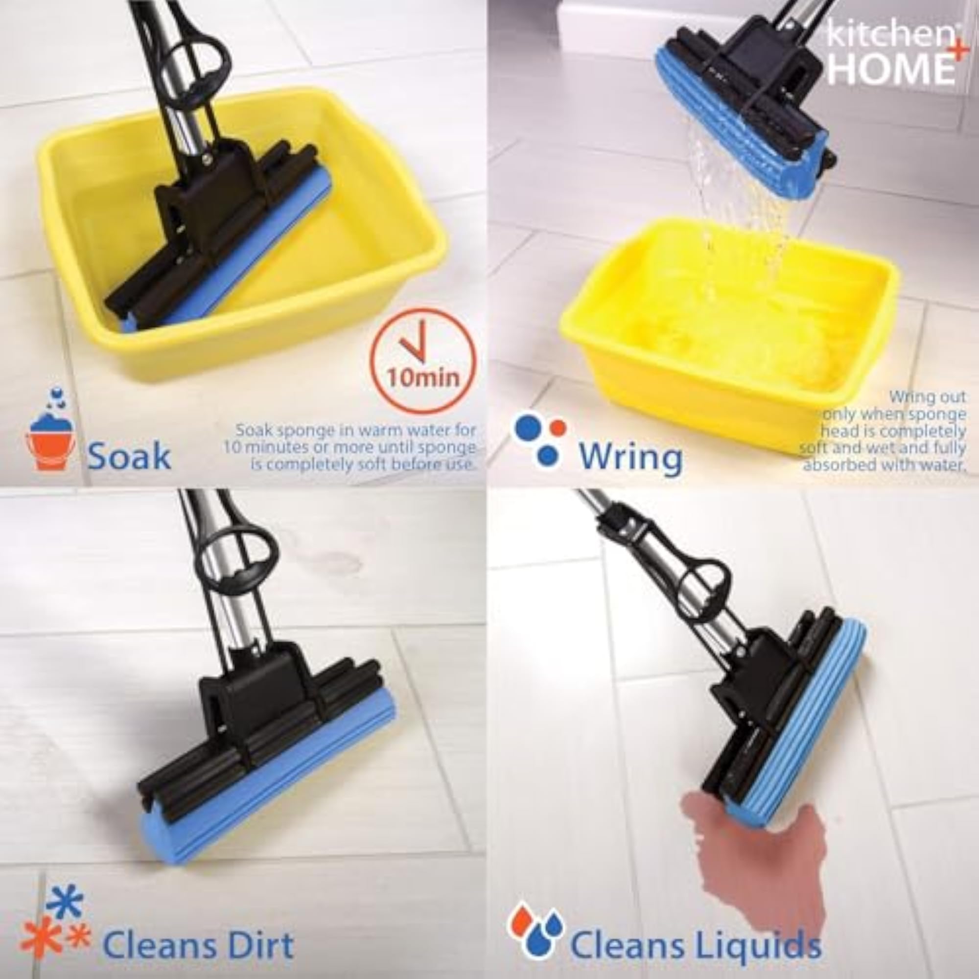 Sponge Mop Head Refill, Absorbent PVA Foam Roller Replacement