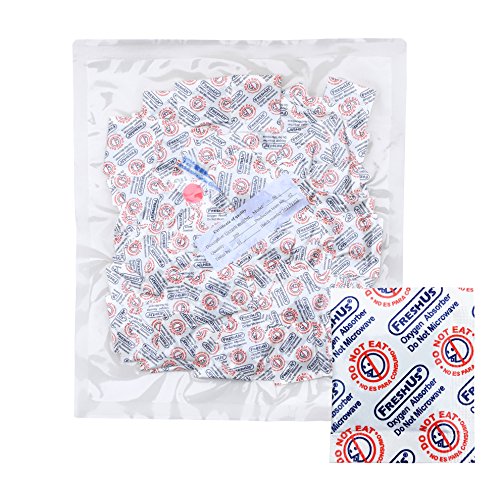 FreshUS 50cc oxygen absorber(200 packets in a bag, total 200 packets) - long term food storage (200, 50 cc)