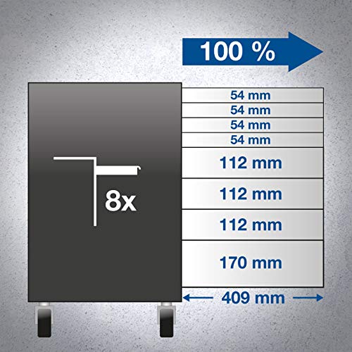 BGS 4114 | Werkstattwagen Profi Exclusive | 8 Schubladen | mit 259 Werkzeugen | gefüllt | abschließbar | massives Metall Schwarz, Groß – Bild 4