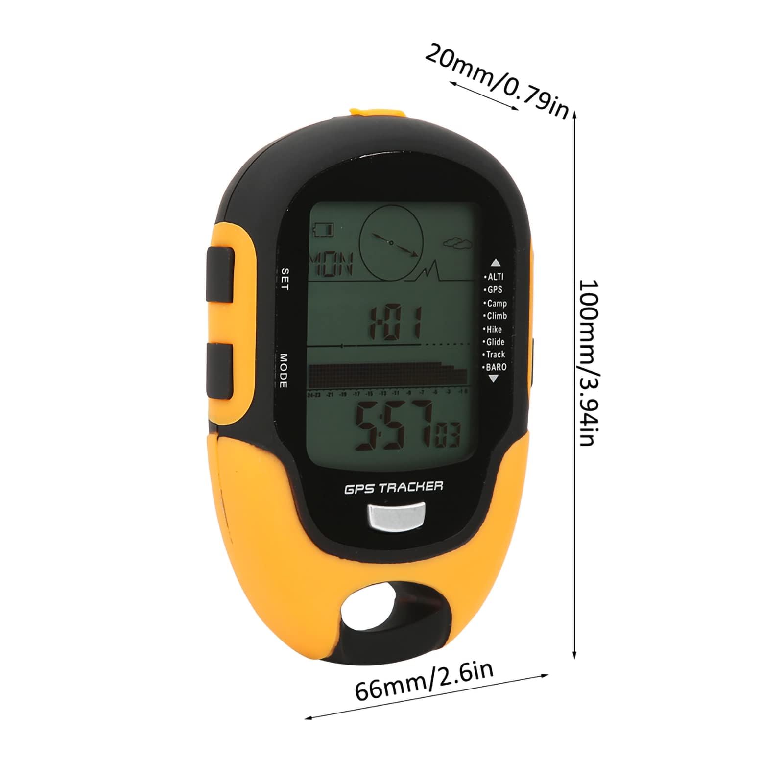 Agatige GPS Navigation Tracker, IPX4 GPS Altitude Meter Portable Handheld Digital Navigation Altitude Meter Handheld Baromètre Numérique Rechargeable USB pour la Randonnée, la Chasse, Le Sac à Dos
