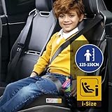globakids I-Size Booster Car Seat - 125-150cm,Child Booster Seat,Comfortable, Compact & Lightweight,Portable Car Seats for Kids,ECE R129，Black - Image 3