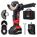 Produktbild NoCry 125 mm Akku Winkelschleifer Set mit 10.000 U/min max. Drehzahl; Inklusive 20V 4,0 Ah Lithium-Ionen Akku, Schnellladegerät, Tragetasche und 7 Accessoires