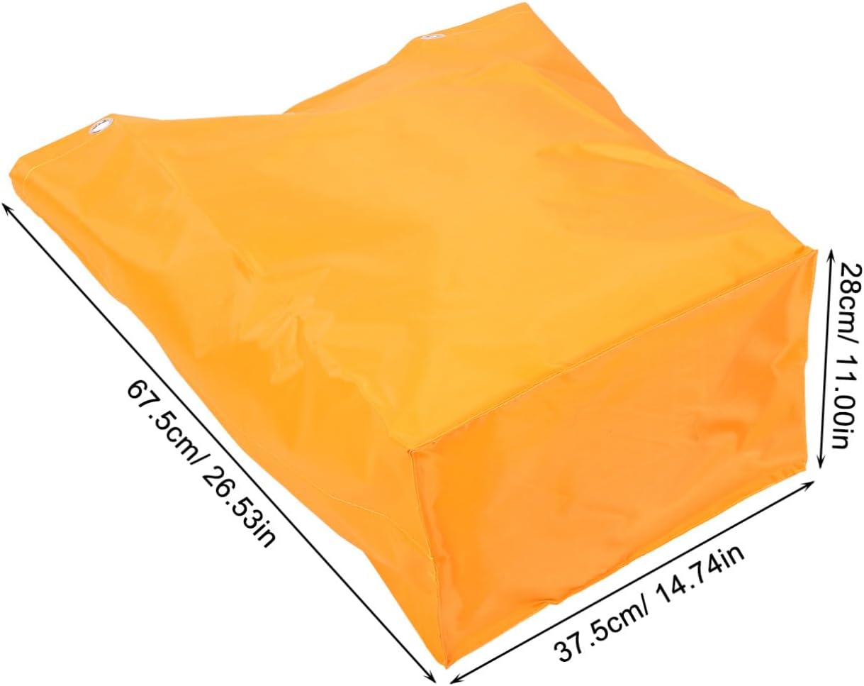 Levemolo Multipurpose Canvas Cleaning Cart Bag Janitorial Supply Organizer with Large Capacity for Housekeeping Carts, Yellow Replacement Janitorial Cleaning Pouch