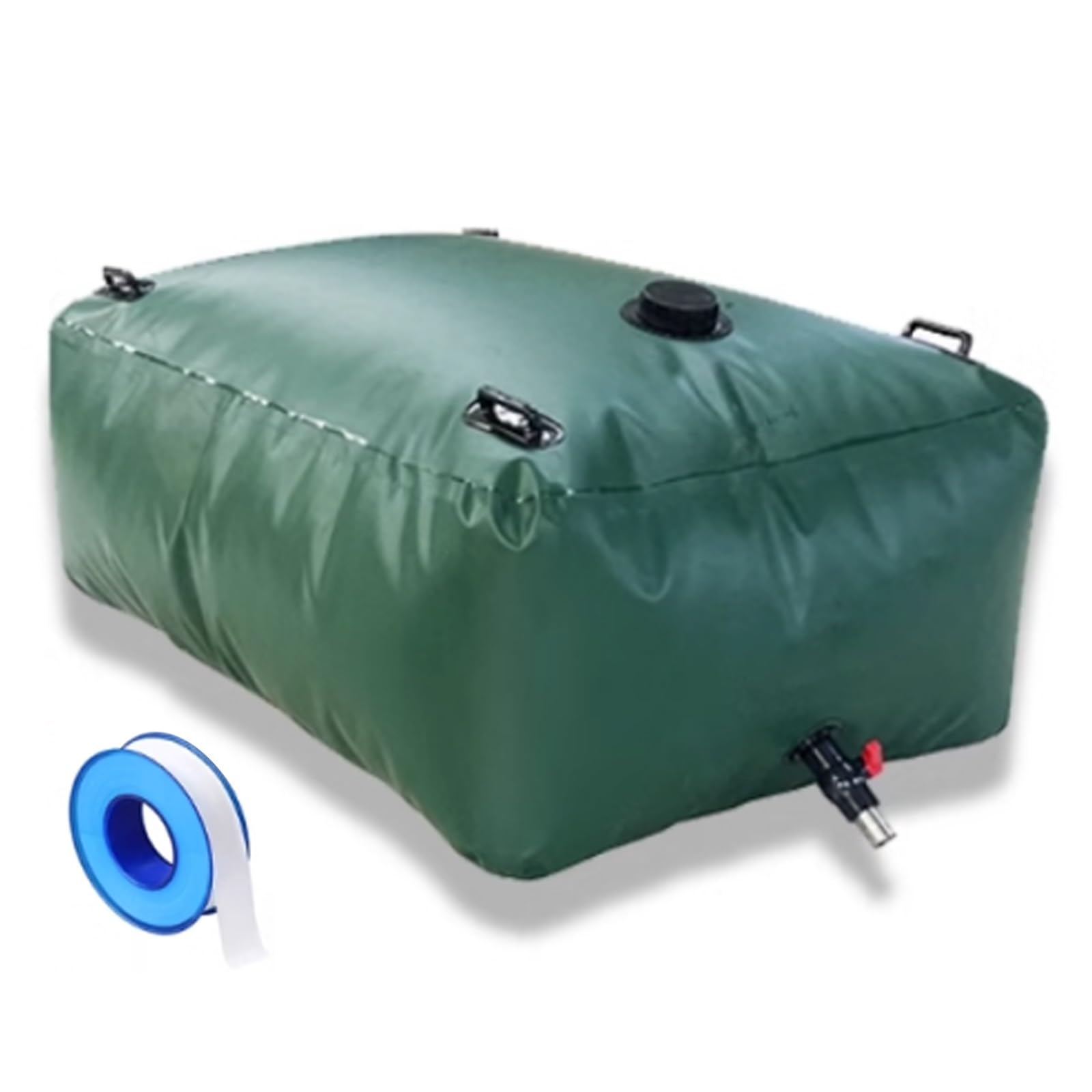 Deposito de Agua con Grifo, Tanque de Agua Plegable, Contenedores Almacenamiento Vejiga Agua for Exteriores, Supervivencia, RV, Jardín(1000L/264Gal)