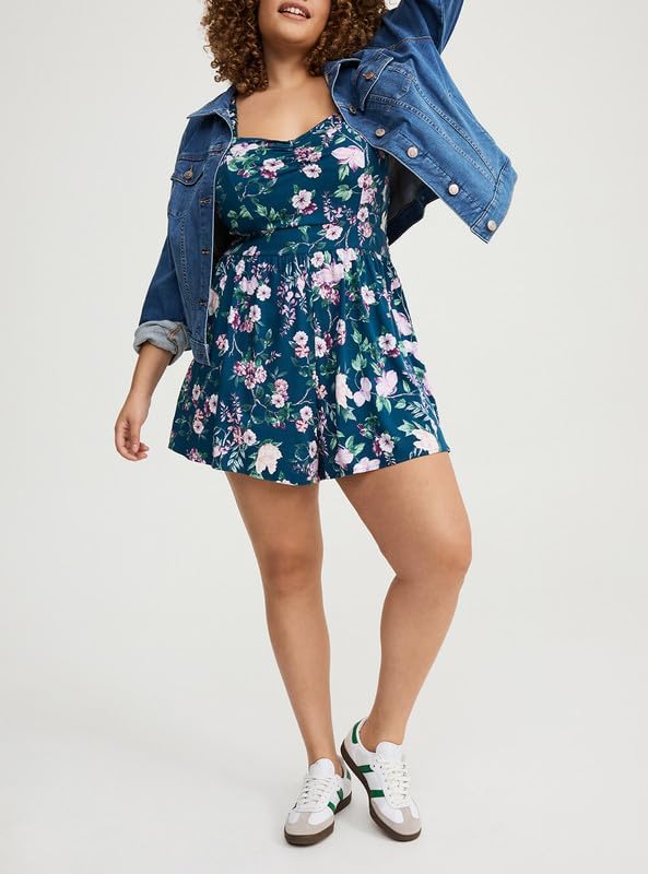 Torrid Women's Plus Size Dress - Ruffled Straps Layered Romper - Image 6