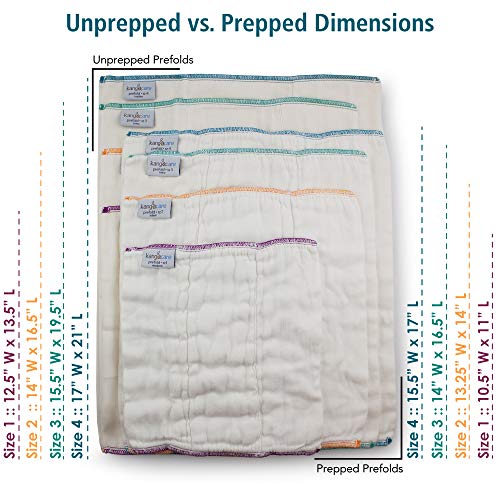 Kanga Care Reusable Unbleached 70% Viscose Of Rayon From Bamboo / 30% Cotton Prefold Cloth Diapers (6Pk) - Size 4 : Toddler #TOP4