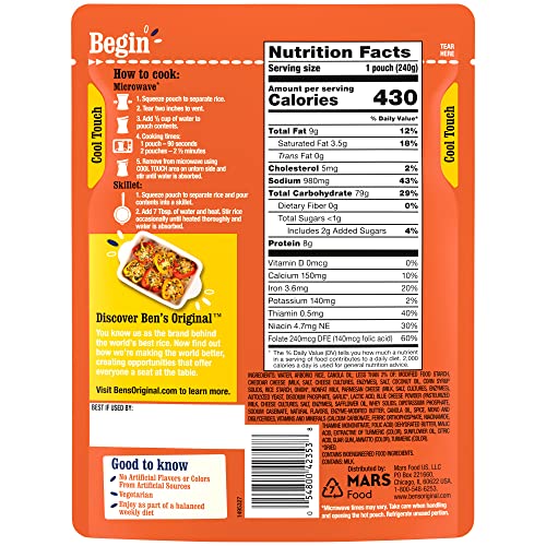 Ben's Original Ready Rice Cheese Risotto Flavored Rice, Easy Dinner Side, 8.5 Oz Pouch (Pack Of 12) #TOP1