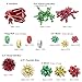 CT CRAFT LLC Gift Bows 22 PCS Set Multi Colored Assorted - Bow x 18 pcs + Kegg Roll x 4 pcs - Red/Gold/Green, Holiday Christmas Birthday Party Wrapping
